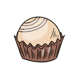 White milk chocolate candy clipart