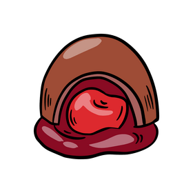 Jam filled chocolate clipart