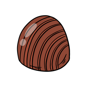 Chocolate truffle candy clipart