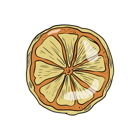 Dried lemon clipart