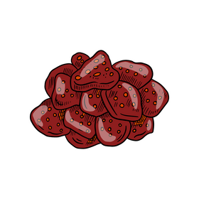 Dried strawberries clipart