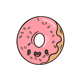 Kawaii donut clipart