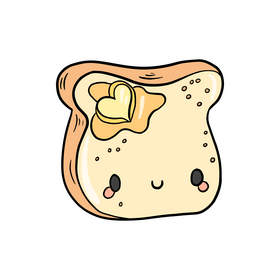 Kawaii sandwich clipart