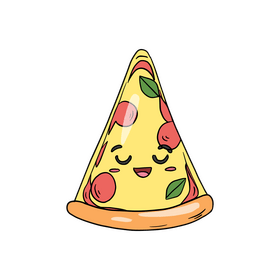 Kawaii pizza clipart