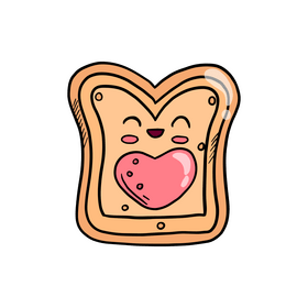 Kawaii sandwich clipart