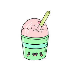 Kawaii cocktail clipart