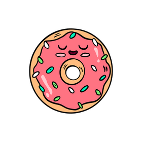 Kawaii donut clipart