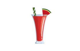 Watermelon Juice in a Glass clipart