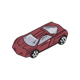 Brown coupe car clipart