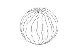 Watermelon black and white clipart