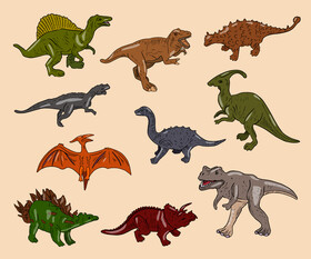Dinosaurs cartoon vector