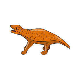 Orange dinosaur clipart