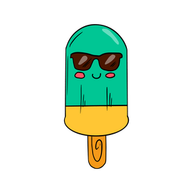 Cute kawaii ice cream clipart