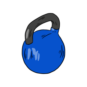 Fitness kettlebell clipart
