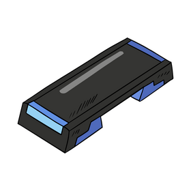 Fitness aerobic step platform clipart