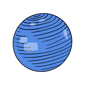 Gym fitness ball clipart