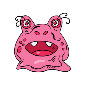 Pink Jelly Monsters character clipart