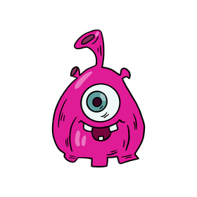 Pink Jelly Monsters drawing clipart