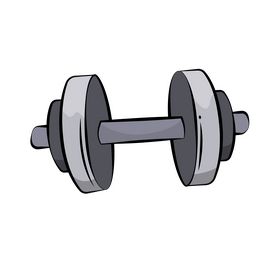 Dumbbell cartoon clipart