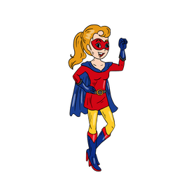 Female superhero clipart