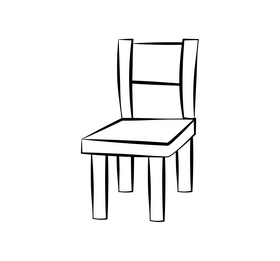 Chair drawing black and white clipart free download