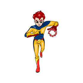 Superhero character drawing clipart