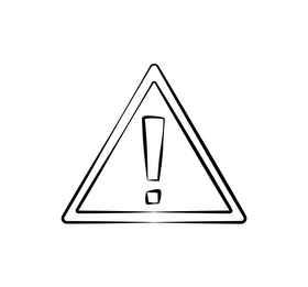 Attention cartoon drawing black and white clipart