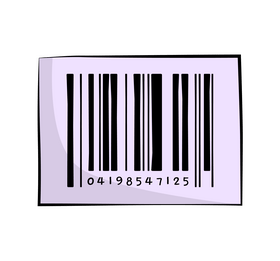 Barcode cartoon clipart