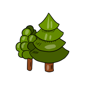 Trees cartoon clipart