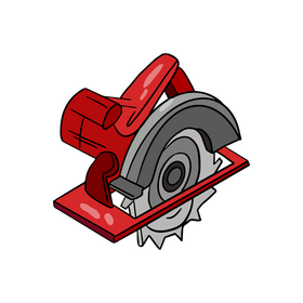 Circular saw cartoon clipart