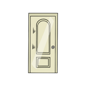 Panel door clipart