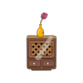 Chest of drawers cartoon drawing clipart