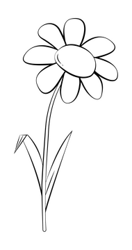 Daisy black and white clipart