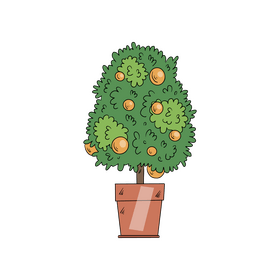 Potted tree clipart