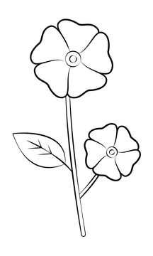 Periwinkle black and white clipart