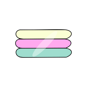 Colorful cartoon towels clipart