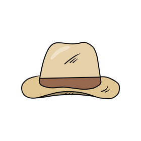 Leather cowboy hat illustration clipart