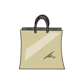 Cartoon paper bag clipart