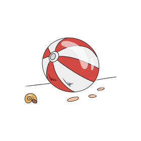 Inflatable beach ball clipart