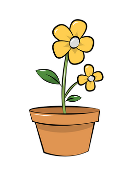 Flower in pot clipart