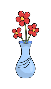 Flower in vase clipart