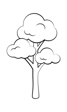 Tree black and white clipart