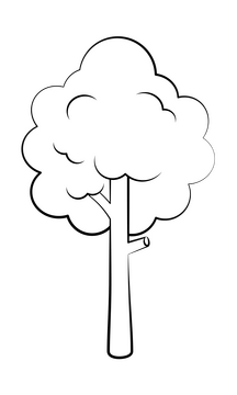 Tree black and white clipart