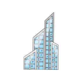 City buildings illustration clipart