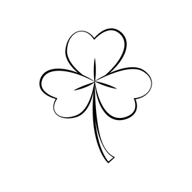 Shamrock Black And White Clipart