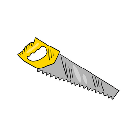 Cartoon hand saw clipart