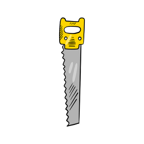 Hand saw illustration clipart