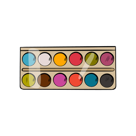 Color paint palette clipart