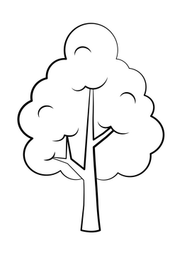 Tree black and white clipart