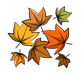 Autumn leaves clipart